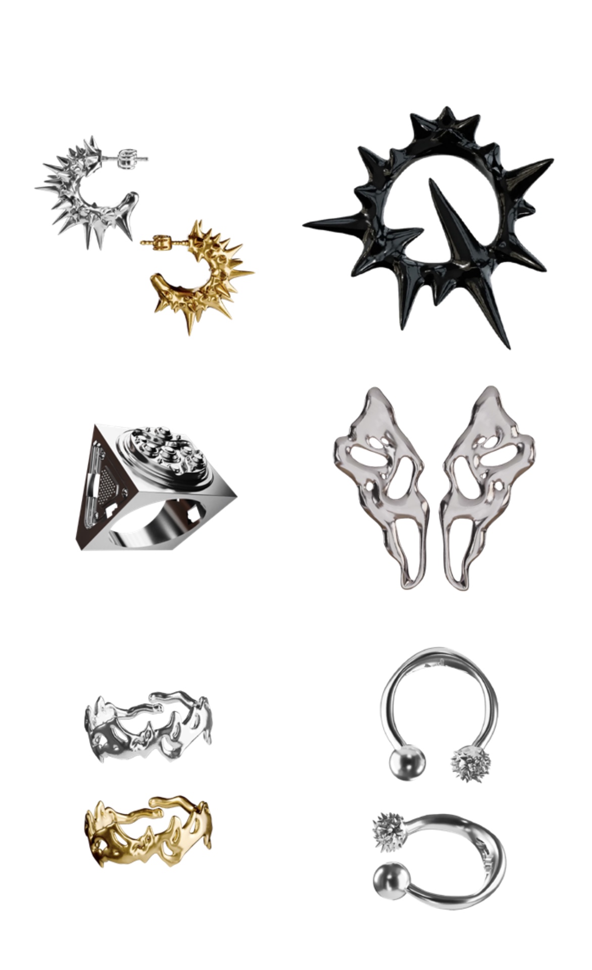 Zyma Studio selected 3D-designed jewelry pieces